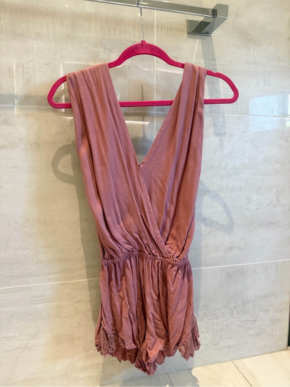 Indah Dusty Mauve Sleeveless V-Neck Romper